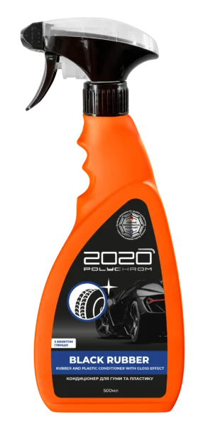 KUMI- JA MUOVIN HOITOAINE KIILTÄVÄLLÄ VAIKUTUKSELLA "Polychrom 2020 BLACK RUBBER", 0,5l