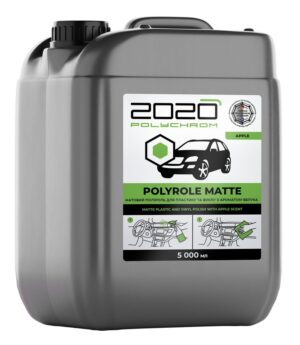 Kiillotusaine muovi- ja vinyylipintojen puhdistamiseen ja suojaamiseen omenan tuoksun "Polychrom 2020 POLYROLE MATTE with apple scent", 5 l
