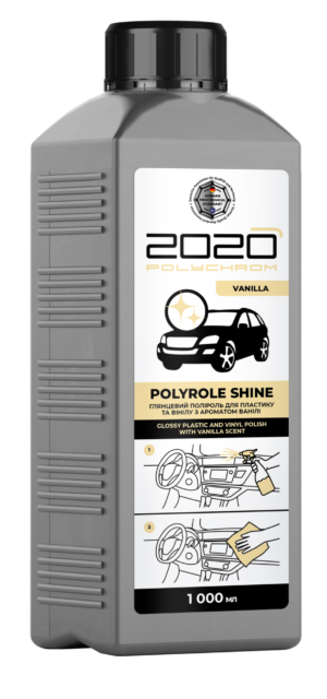 Ammattimainen mattakiillotusaine auton sisätilojen muoviosien puhdistukseen ja suojaamiseen "POLYCHROM 2020 POLYROLE SHINE VANILLA" 1L