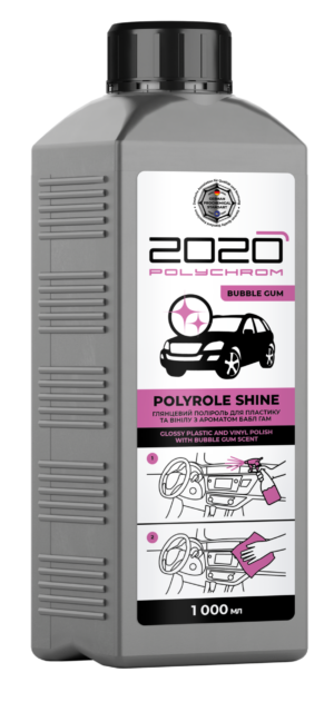 Ammattimainen mattakiillotusaine auton sisätilojen muoviosien puhdistukseen ja suojaamiseen "POLYCHROM 2020 POLYROLE SHINE BUBBLE GUM" 1L
