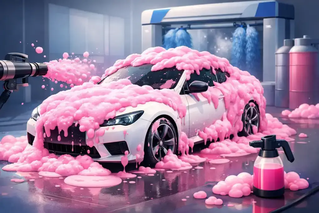 Pinkki vaahto autoon - toimiiko se oikeasti?